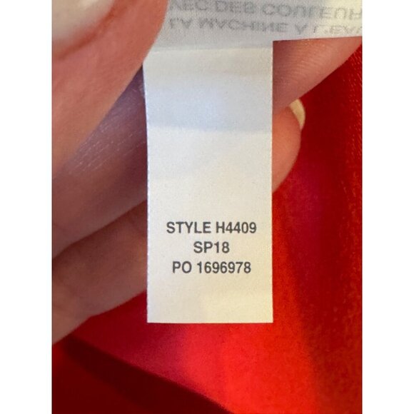 J Crew Shirt Women 00 Petite Red Crepe Lana Tiered Bell Sleeve Blouse NWT Preppy - Picture 14 of 14